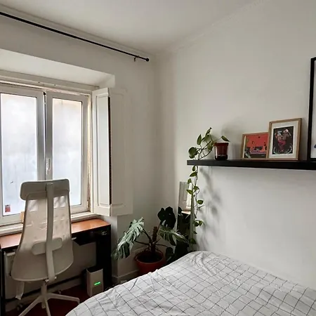 Cozy Private Bedroom In Shared T2 In Graca, 民宿 *